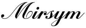 Black 'Mirsym' logo on a white background